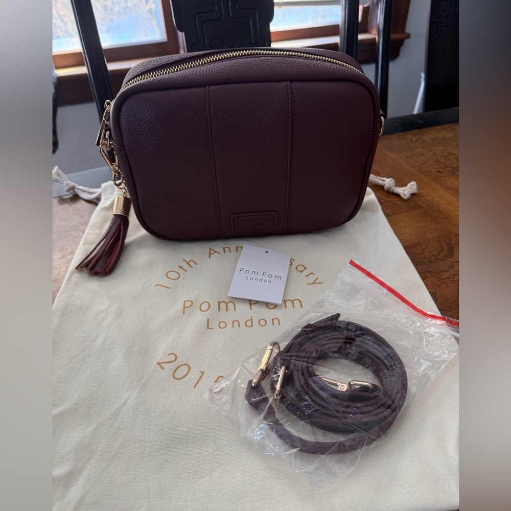 Pom Pom London City Bag Burgundy